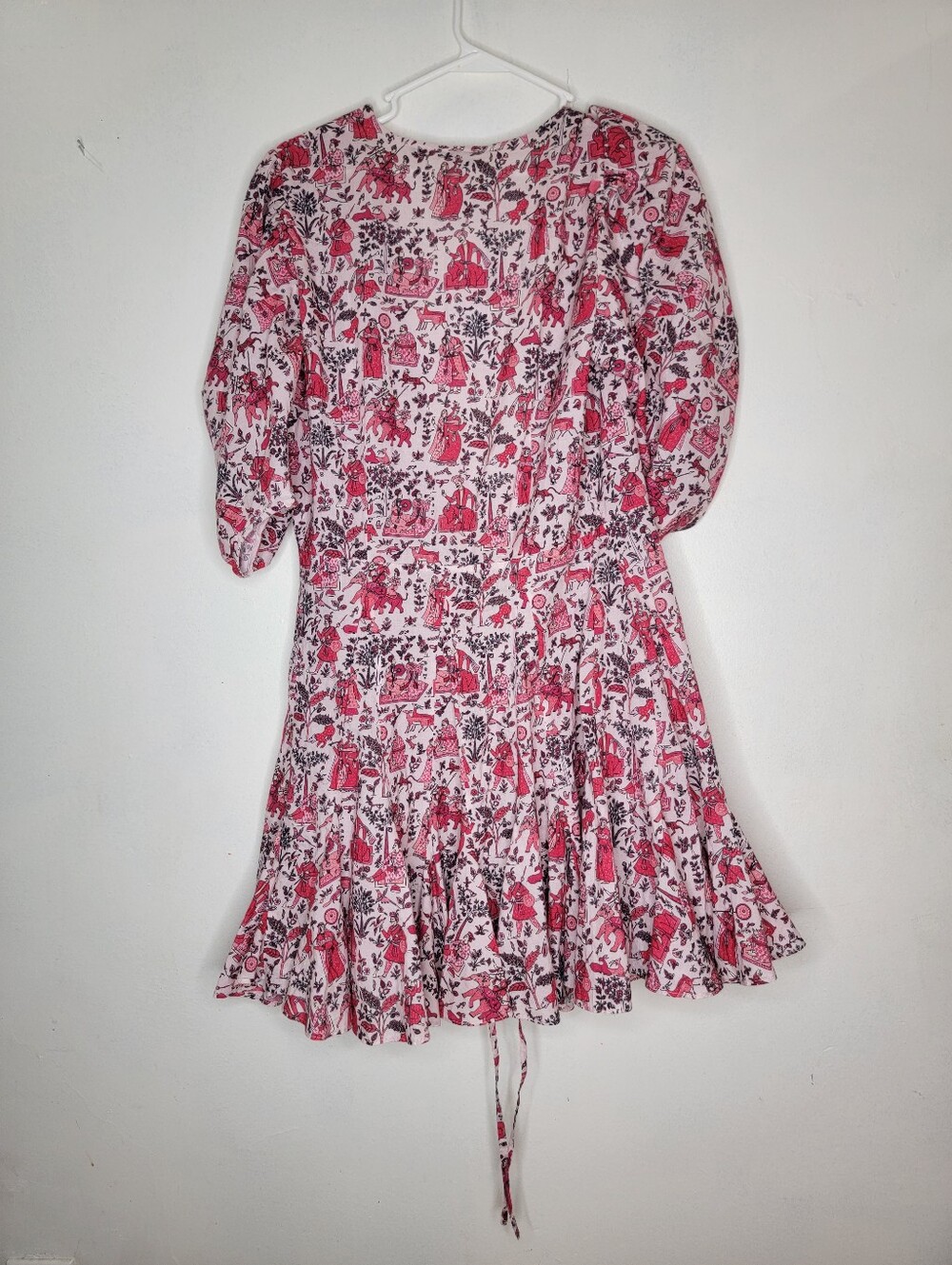RHODE Claudine  Romance Pink Printed Mini Dress - Picture 3 of 4